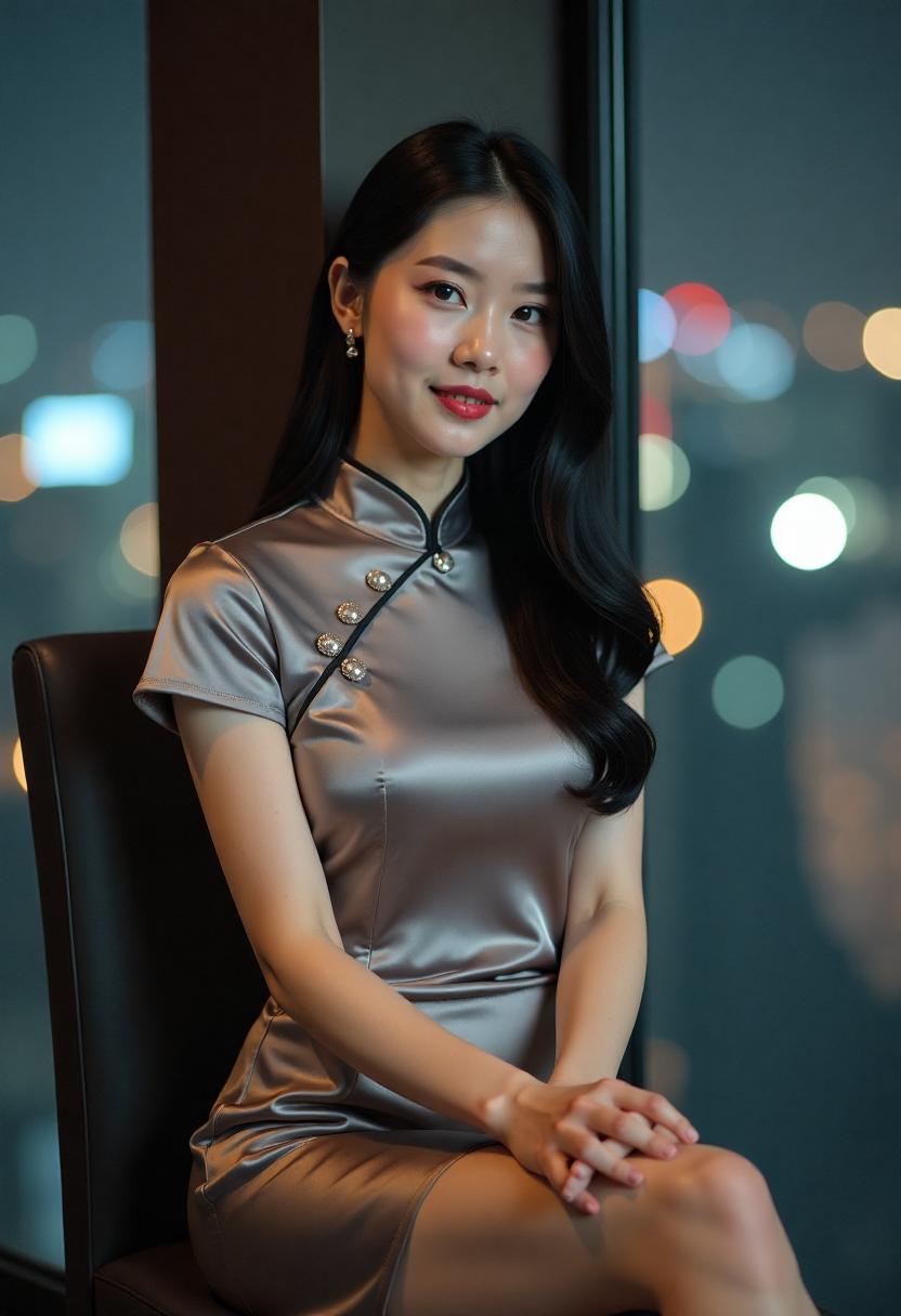 电影法国女佣剧照，巴黎公寓窗前的女佣背影